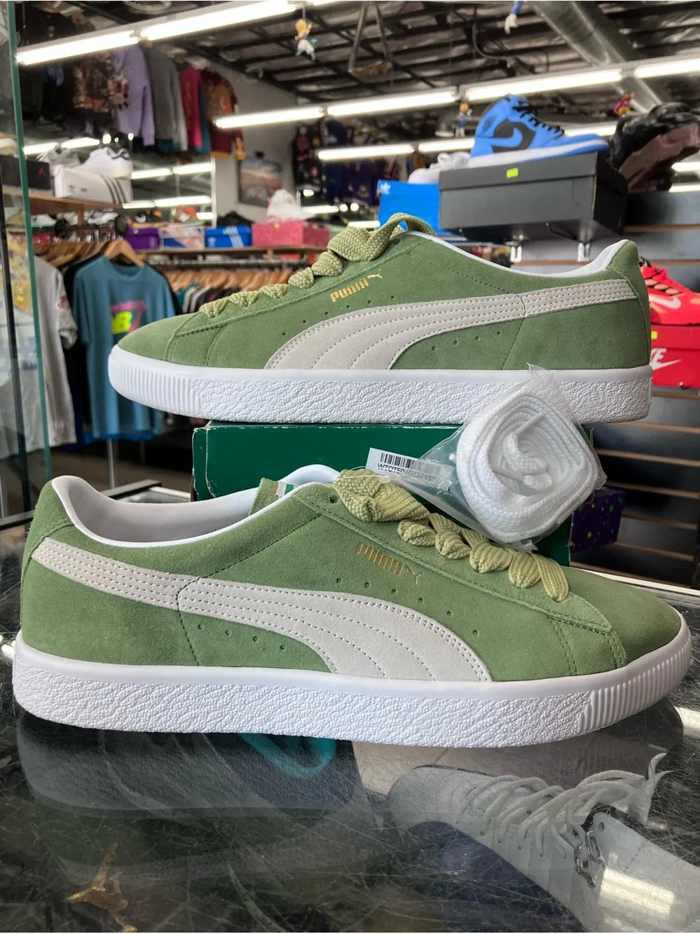 Puma Suede Vintage Dill Vaporous Gray Size 11